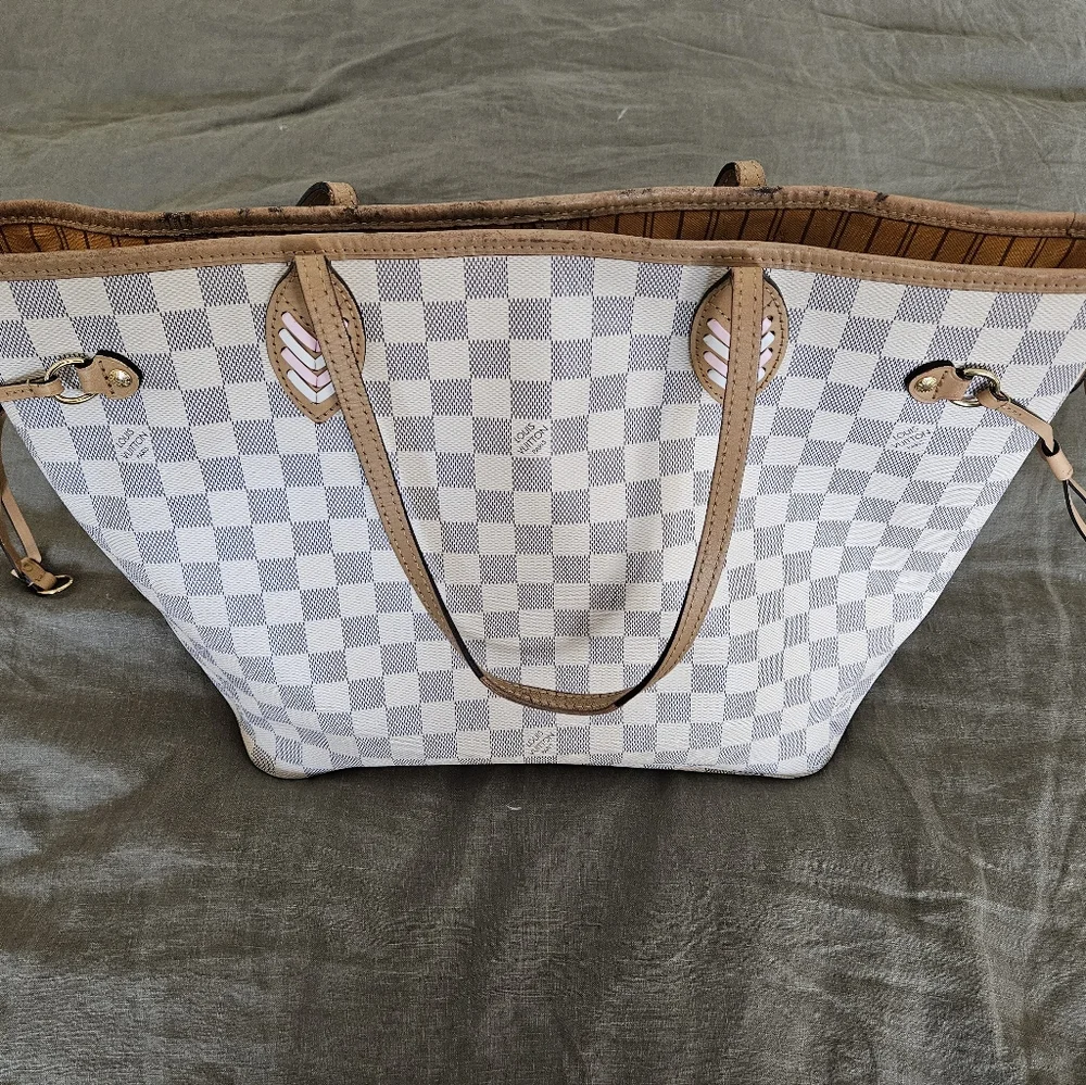 Damier Azur Braided Neverfull MM - Picture 7 of 13